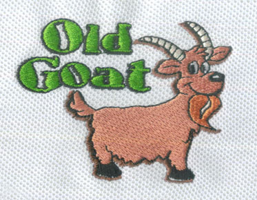 cow head embroidery sample